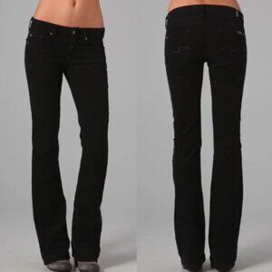 7 For All Mankind 7 FAM Black Corduroy Bootcut Pants Size 30x32